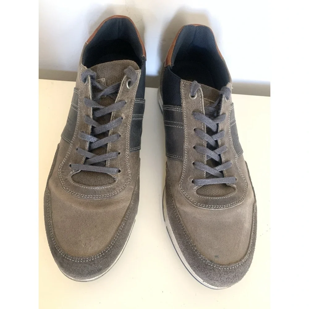 Bullboxer MAYX Men's Brown Leather Suede Casual Low Top Sneakers US 12 / EU 45